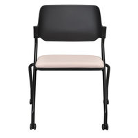 アール・エフ・ヤマカワ SYネスティングチェア 肘無し ファブリック ラテベージュ RFC-SYBFLB 1箱（4脚入） 幅609mm キャスター付き
