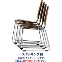 藤沢工業 TOKIO RMHシリーズ リフレッシュチェア RMH-L2AF-S ブラック 1セット（4脚入）（取寄品）