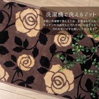 萩原 なめらかタッチ 玄関マット アイビーIII 450×750mm ベージュ 240604854 1枚（直送品）