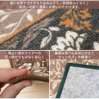 萩原 タフトプリント 廊下敷き エレガンス 800×4400mm ブラウン 240616834 1枚（直送品）