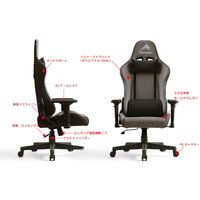 【軒先渡し】関家具 Contieaks(コンティークス） ゲーミングチェア シャスティーナ 布張り グレー 324627 1脚（直送品）