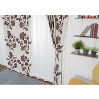 スミノエ デザインライフ セミオーダー カーテン 2500×1200mm ブラウン １セット(2枚入)（直送品）