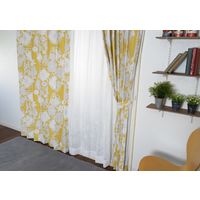 スミノエ デザインライフ セミオーダー カーテン イハナ 1000×1450mm イエロー １セット(2枚入)（直送品）