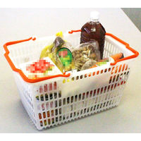 大和産業　ショッピングバスケットナチュラルR(10個入)SLー7ー18L　122ーY00017　1セット（10個入）（直送品）