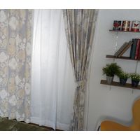 スミノエ デザインライフ セミオーダー レースカーテン イハナボイル 1100×940mm ホワイト １セット(2枚入)（直送品）