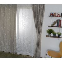 スミノエ デザインライフ セミオーダー レースカーテン ヨセウエボイル 3000×1540mm ホワイト １セット(2枚入)（直送品）