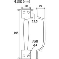 New Hikari (ニューヒカリ) フランス取手 中 マットホワイト 99099250 1個（直送品）