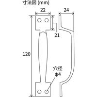 New Hikari (ニューヒカリ) フランス取手 大 マットホワイト 99099251 1個（直送品）