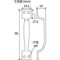 New Hikari (ニューヒカリ) フランス取手 小 マットブラック 99099241 1個（直送品）