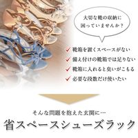 コモライフ 省スペースシューズラック12段 65046 1個（直送品）