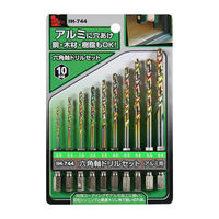 iHelp 六角軸アルミ用ドリル10PC IH-744 1パック