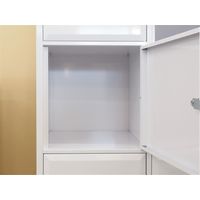 【車上渡し】仁張工作所 モディア パーソナルロッカー 2列4段8人用 幅695×奥行360×高さ1700mm クリアホワイト 1台（直送品）