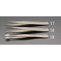 エスコ 8.0x125mm ピンセット(直平/フッ素コート) EA595GC-19 1セット(10本)（直送品）