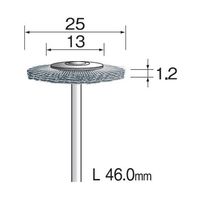 エスコ 25mm/3.0mm軸 平型 軸付ブラシ(ステンレス製) EA819AJ-16 1セット(10本)（直送品）