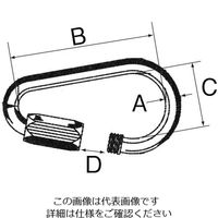 エスコ 69.3x30x 6.0mm クイックリング(スチール/Zinc) EA638HL-6 1セット(15個)（直送品）