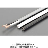 エスコ 125V/12A/ 5m ビニールキャブタイヤ ケーブル(黒) EA940AK-26 1セット(4巻)（直送品）