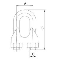 エスコ 6mm ワイヤーロープクリップ(ステンレス製) EA638RZ-6 1セット(30個)（直送品）