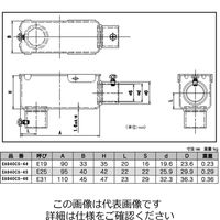 エスコ E19 ねじ無しユニバーサル(L型2方) EA940CS-44 1セット(10個)（直送品）