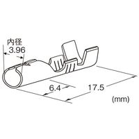エスコ 0.50ー2.00mm2 ギボシ形ソケット(100個) EA538RA-2 1セット(1000個:100個×10袋)（直送品）