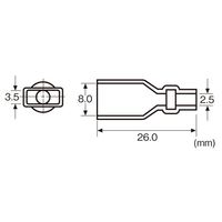 エスコ 250 ファストンソケット用Y形スリーブ(100個) EA538RA-23 1セット(1000個:100個×10袋)（直送品）