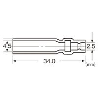 エスコ 2.5mm 絶縁スリーブ(メス/100個) EA538RA-4 1セット(1000個:100個×10袋)（直送品）