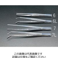 エスコ 2.0x180mm ピンセット(先曲) EA595GC-7L 1セット(15本)（直送品）