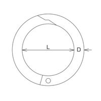 エスコ 35mm径 チェーンキャッチ(ステンレス製) EA951GA-35 1セット(10個)（直送品）