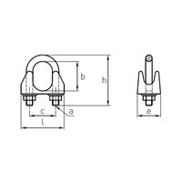 エスコ 4mm ワイヤーロープクリップ(ステンレス製) EA638RB-4 1セット(20個)（直送品）