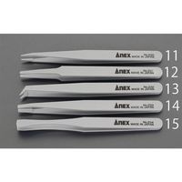 エスコ 120mm 精密ピンセット(プラスティック製) EA595KB-14 1セット(15本)（直送品）