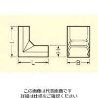 エスコ 23.2x31mm モール継手内曲(プラスチック製/白/2個) EA947HM-112H 1セット(30個:2個×15パック)（直送品）