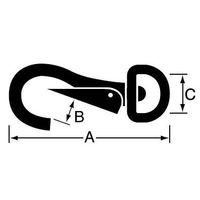 エスコ 49mm スイベルスナップ EA638AF-81 1セット(30個)（直送品）