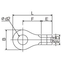 エスコ 0.75 ー 3 [丸形]裸圧着端子(100個) EA538MP-1 1セット(1500個:100個×15箱)（直送品）