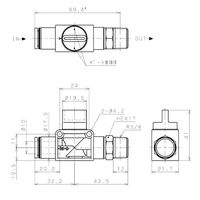 エスコ R3/8”x10mm 開閉バルブ EA425SD-103 1セット(4個)（直送品）