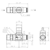 エスコ R3/8”x 8mm 開閉バルブ EA425SF-83 1セット(4個)（直送品）