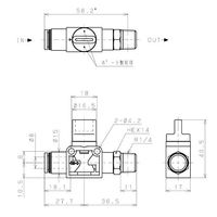 エスコ R1/4”x 8mm 開閉バルブ EA425SD-82 1セット(4個)（直送品）
