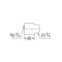 エスコ 呼20x20mm ザルボ(厚口) EA432SA-120 1セット(15個)（直送品）