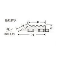エスコ 75x300mm 中ふち(雌/灰) EA997RX-24 1セット(15個)（直送品）