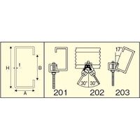 エスコ I型 チャンネルクランプ EA440AF-201 1セット(20個)（直送品）