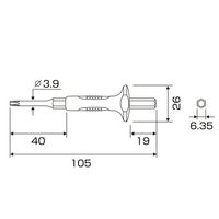 エスコ 1/4”sqx2.5mm ねじ取りビット EA550XB-33 1セット(10本)（直送品）