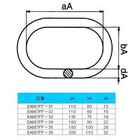 エスコ 135x 75x18mm/ 3.0ton マスターリンク EA987FF-33 1セット(4個)（直送品）