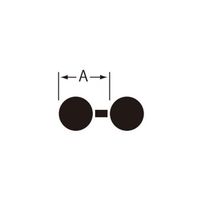 エスコ 3.2mmx 1m ボールチェーン(ステンレス製) EA638DT-3 1セット(15本)（直送品）