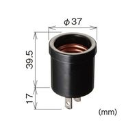 エスコ AC125V/6A ソケットアダプター EA940C-20 1セット(15個)（直送品）