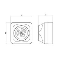 エスコ 250V/20A 角型コンセント(3P) EA940CL-16 1セット(10個)（直送品）