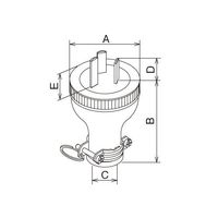 エスコ AC250V/20A ゴムプラグ(接地3P) EA940BX-20 1セット(5個)（直送品）