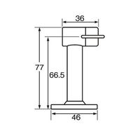エスコ 77mm 戸当り(ステンレス製/あおり止付) EA951LF-12 1セット(10個)（直送品）