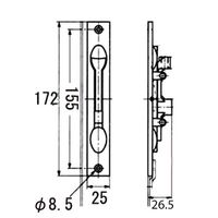 エスコ 25x172mm フランス落し(サッシ用) EA951LP-1 1セット(4個)（直送品）