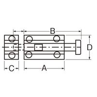 エスコ 42x26mm 自動ラッチ EA951BL-3 1セット(10個)（直送品）
