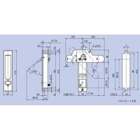 エスコ 115x27mm ドアロックハンドル(亜鉛ダイカスト) EA951CE-12 1セット(4個)（直送品）