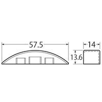 エスコ 54mm ワゴンモールエンド(灰) EA947HM-23E 1セット(50個)（直送品）