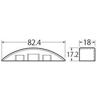 エスコ 78mm ワゴンモールエンド(灰) EA947HM-25E 1セット(40個)（直送品）